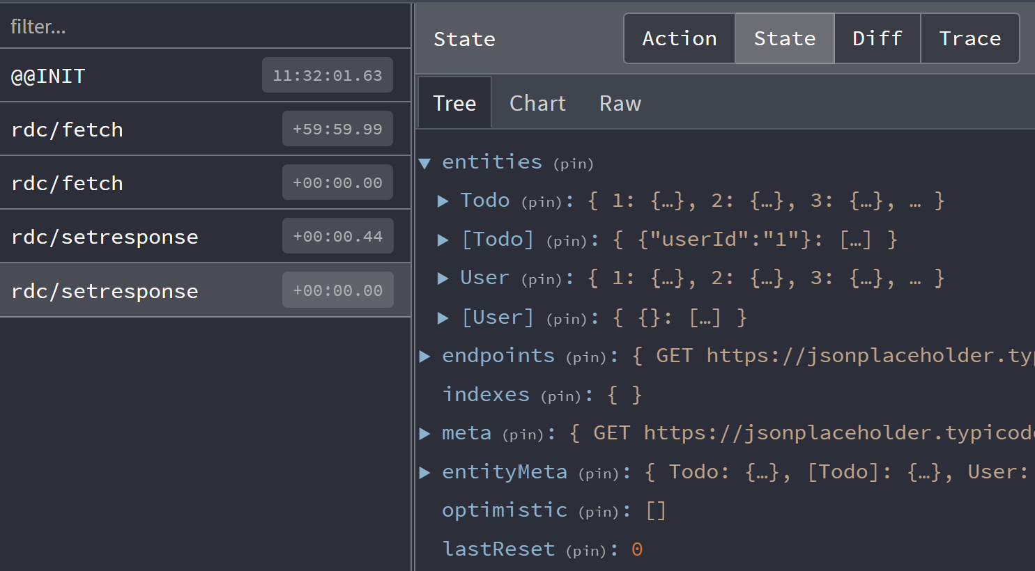 Reactive Data Client devtools devtools do navegador